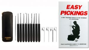 A lock picking kit and guide.