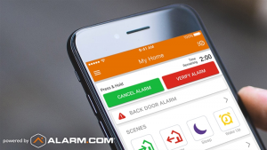 Alarm.com's "Smart Signal" feature open on a smart phone.