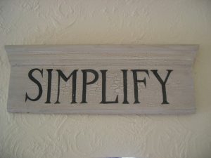 A sign reading "Simplify"