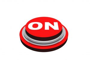 A red "On" button