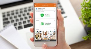 An open Alarm.com app on a smartphone.