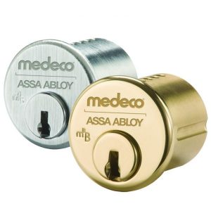 Two Medeco cylinders