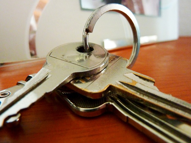 A key ring with three keys