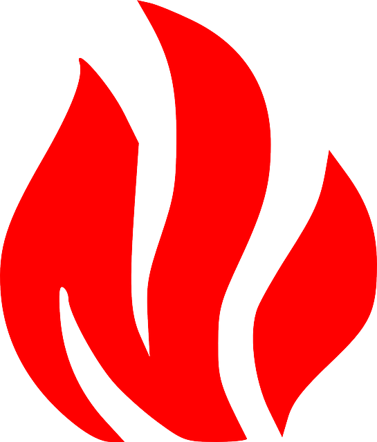 A red flame