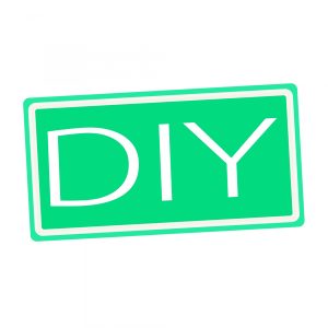 A green sign reading "DIY"