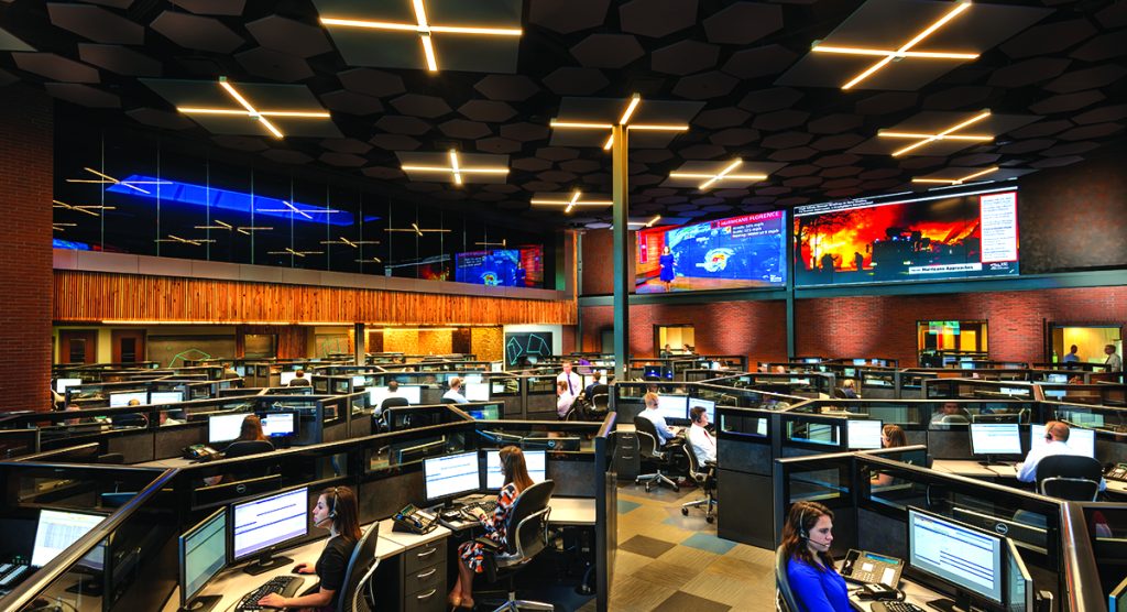 The Operations Room at Rapid Response Monitoring Center